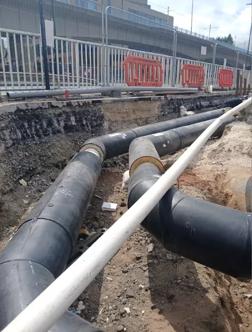 Underground pipes at Parkway