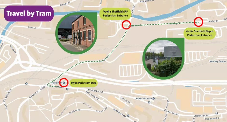 Tram route to the Lumley Street Depot