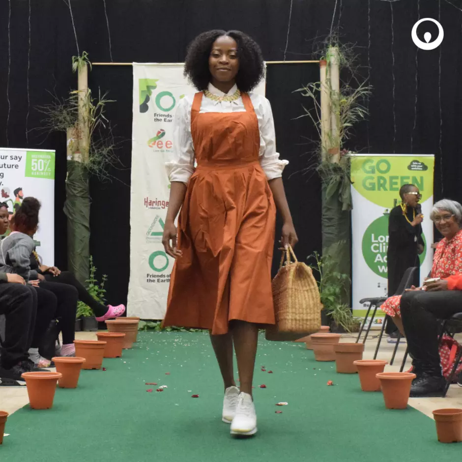 Person on catwalk